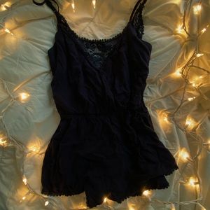 Navy blue romper